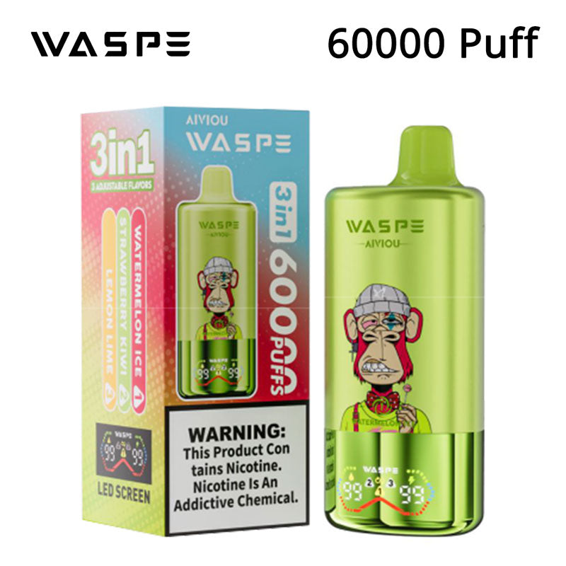 Waspe Aiviou 3 in 1 Triple Flavors 60000 Puffs 12 Flavors 60k Puff Vape Price