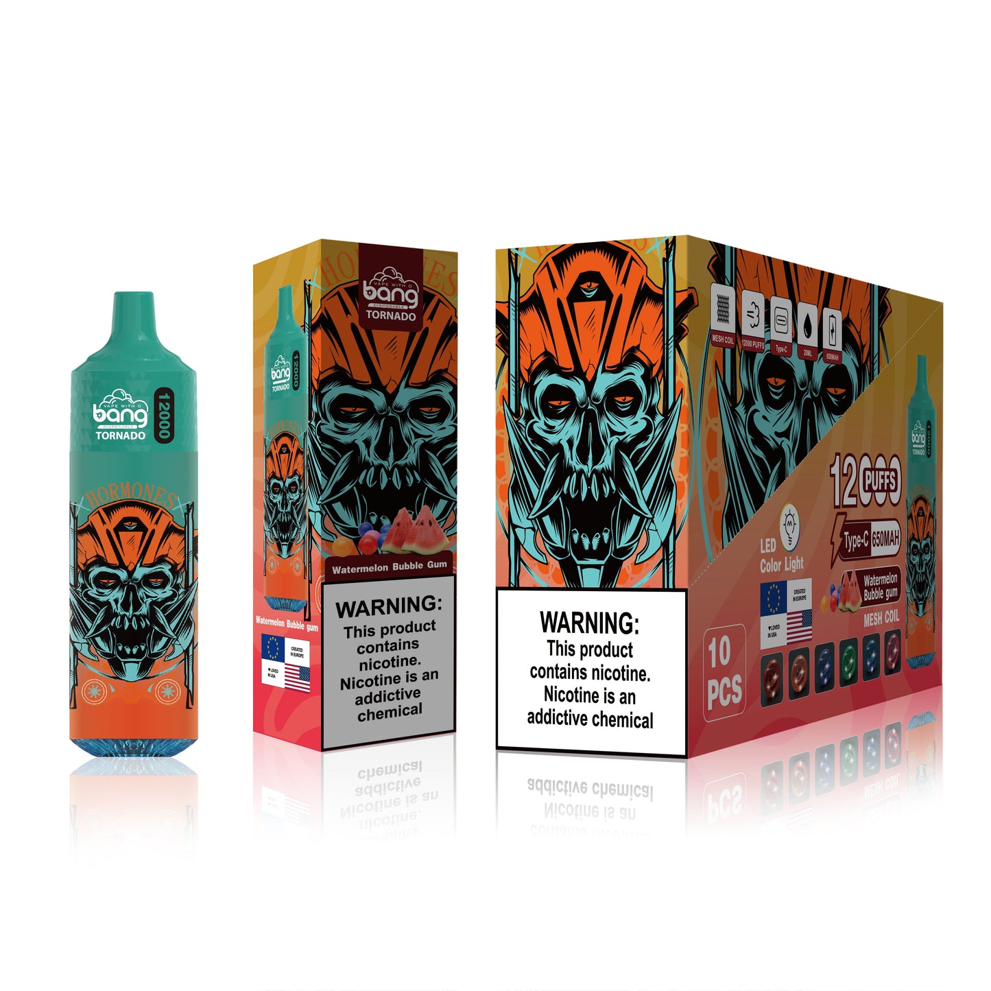 BangKing 12000 Puffs 12K Smart Full Screen Turn Ice 30ML 10ML 850mah Wholesale Disposable Vape Puff 12k Prefilled Pod