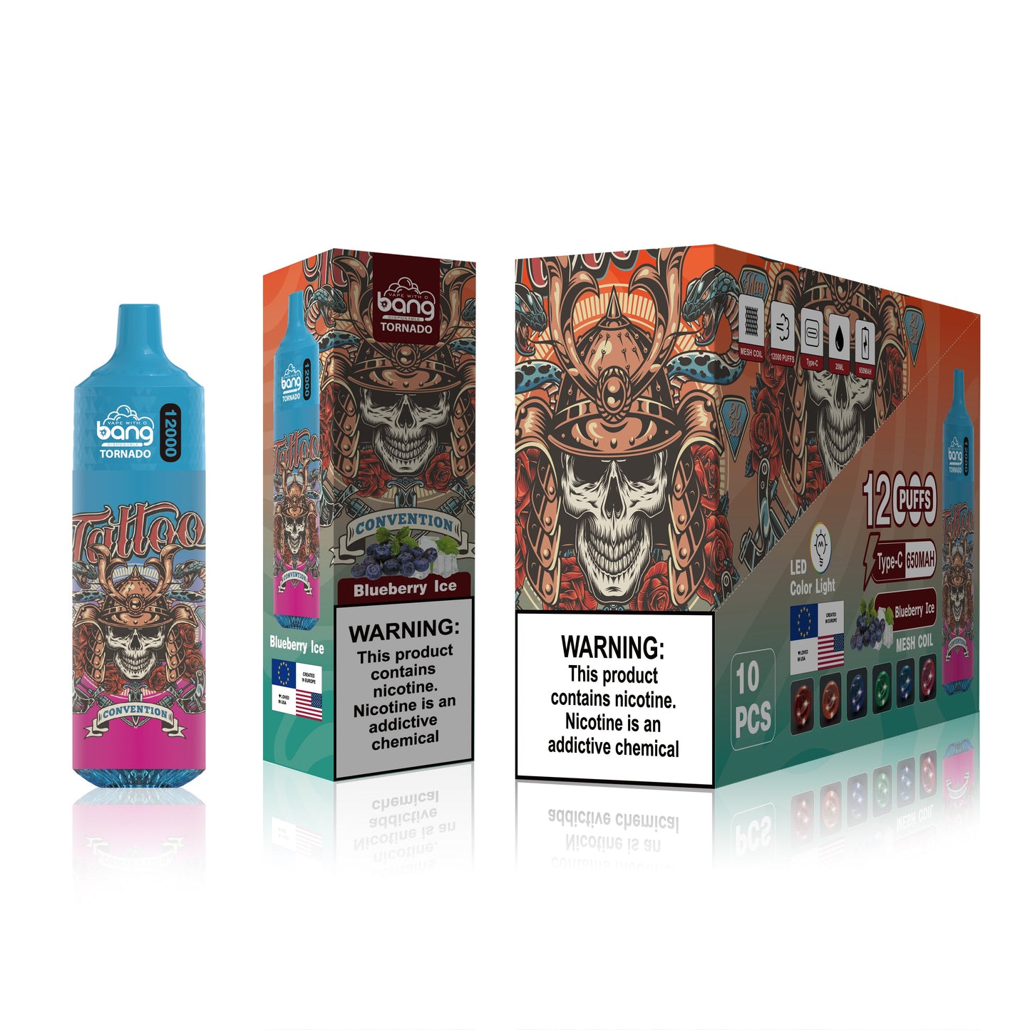 BangKing 12000 Puffs 12K Smart Full Screen Turn Ice 30ML 10ML 850mah Wholesale Disposable Vape Puff 12k Prefilled Pod