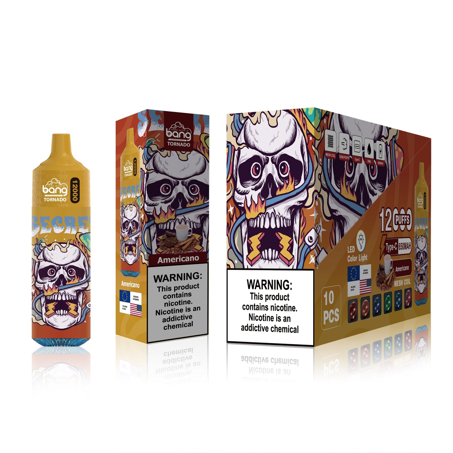 BangKing 12000 Puffs 12K Smart Full Screen Turn Ice 30ML 10ML 850mah Wholesale Disposable Vape Puff 12k Prefilled Pod