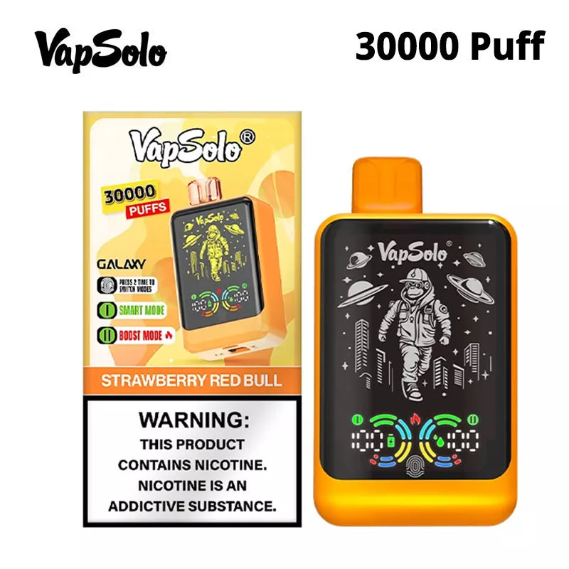 Vapsolo Galaxy 30000 Puffs Digital Screen 30k Disposable Vape-850mAh Battery, 40ml E-liquid, Multiple Nicotine 12 Flavors