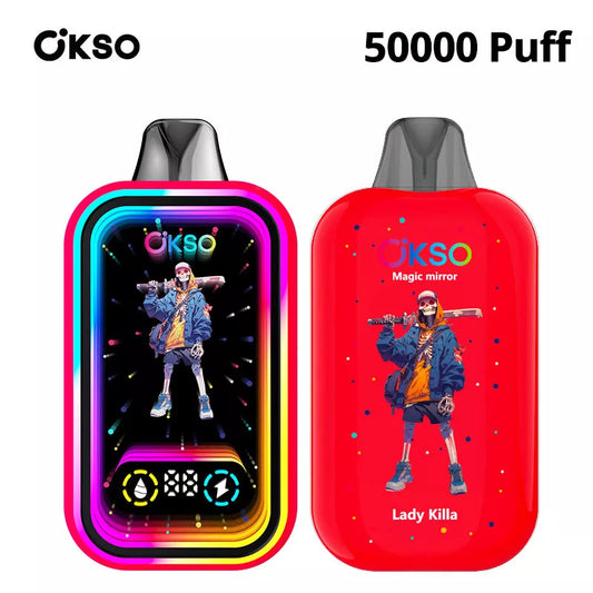 OKSO Magic Mirro 50000 Puffs 50k Vape 10 Flavors List Good Price