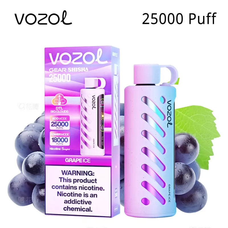 Vozol Gear Shisha 25000 Puffs Disposable Vape 25k Puff 25ml E-liquid 1000mAh Battery 30 flavors Wholesale Price