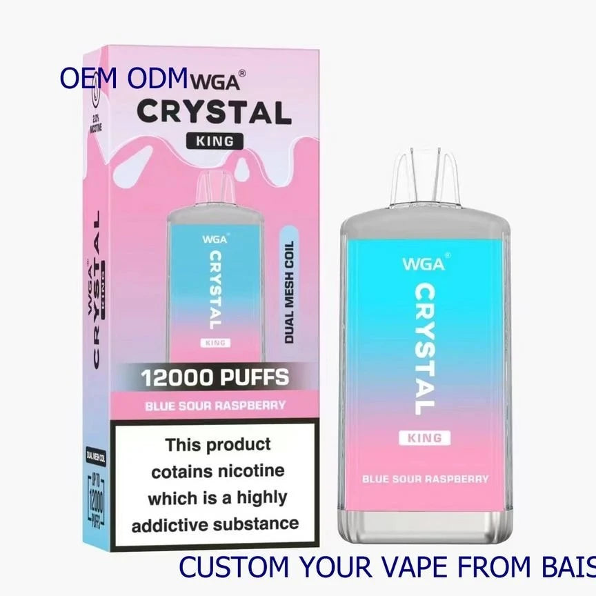 WGA CRYSTAL KING 12000 Puffs Disposable Vape Wholesale-650mAh Battery,Multiple Nicotine 13 Flavors