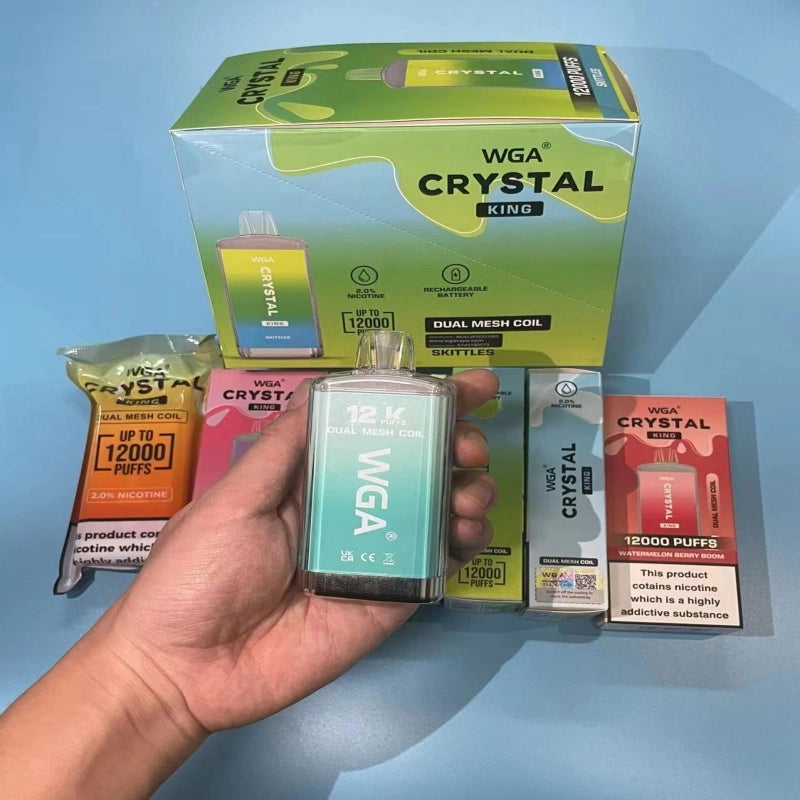 WGA CRYSTAL KING 12000 Puffs Disposable Vape Wholesale-650mAh Battery,Multiple Nicotine 13 Flavors