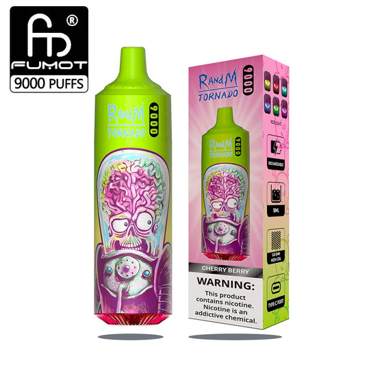 Original RandM 9000 Puffs 56 Flavors Fumot Torando Vape Wholesale Price