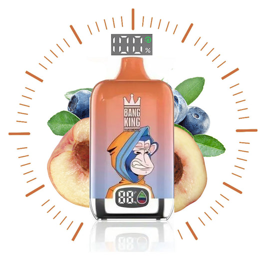 Bang King Original Vape 15000 Puffs Digital -650mAh Battery, 25ml E-liquid, Multiple Nicotine 10 Flavors