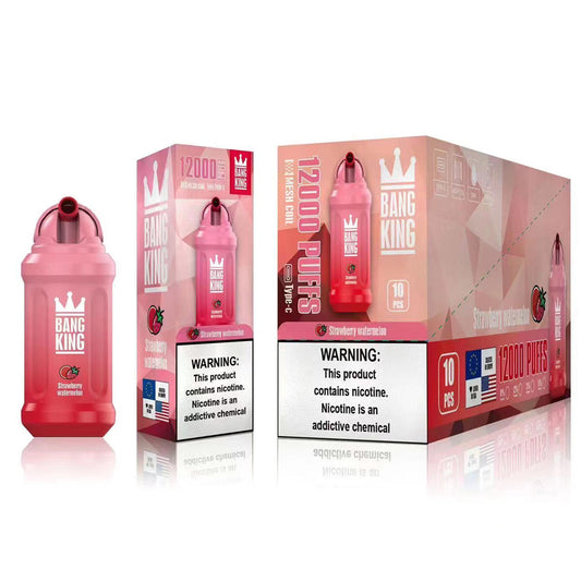 Bang King 12000 puffs disposable rechargeable vape in stock-650mAh Battery, 23ml E-liquid, Multiple Nicotine 19 Flavors