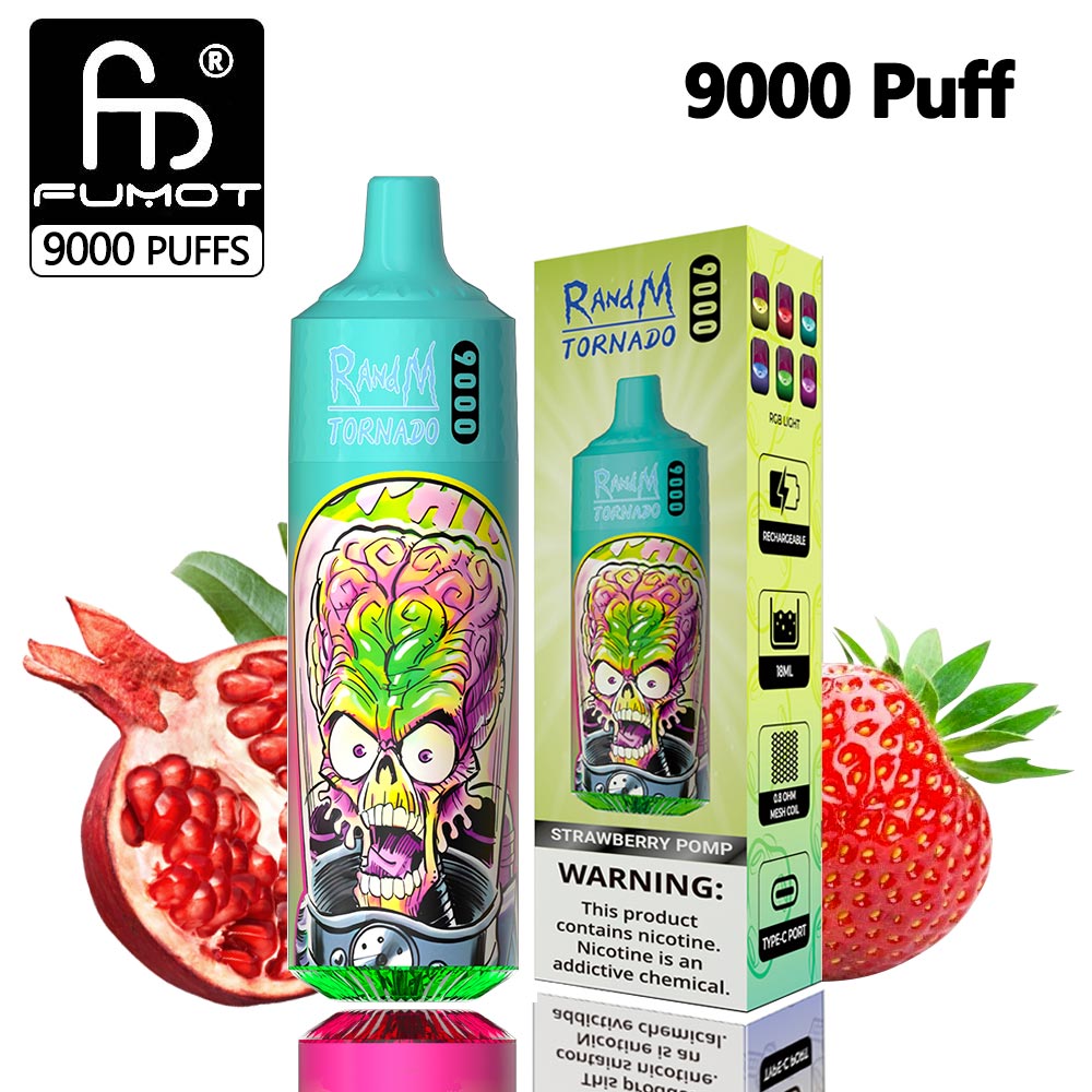 Original RandM 9000 Puffs 56 Flavors Fumot Torando Vape Wholesale Price