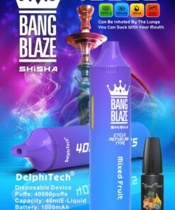 Bang Blaze 40000 Puffs Disposable Vape(0% to 5% Nicotine) - 40ml E-Liquid, 1000mAh Battery 12 Flavors