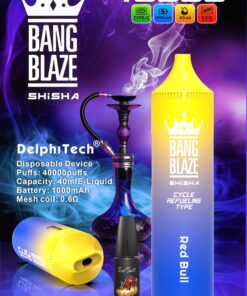 Bang Blaze 40000 Puffs Disposable Vape(0% to 5% Nicotine) - 40ml E-Liquid, 1000mAh Battery 12 Flavors