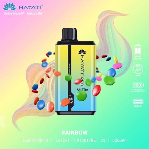 Hayati Pro Ultra 15000 Puffs Disposable Vape 2% Nicotine 850mAh Rechargeable Battery 45 Flavors