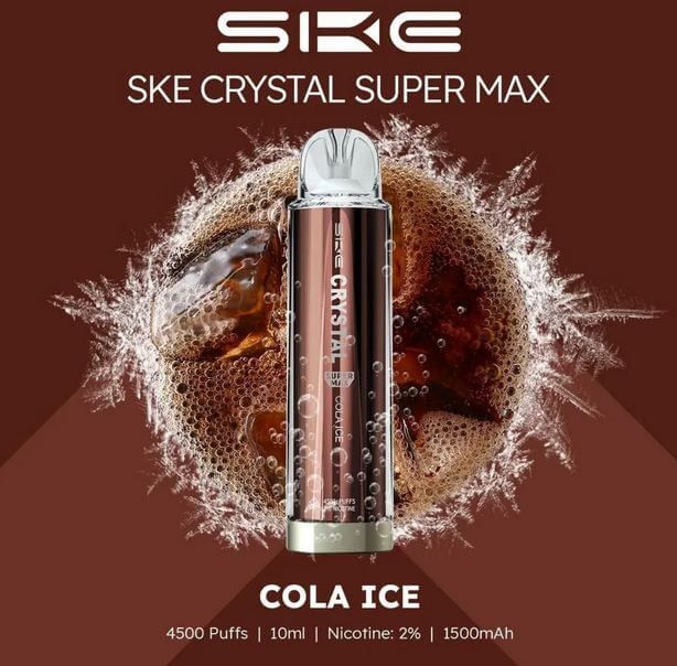 Crystal Supermax 4500 Disposable Bar Puffs BY SKE -Nic 20MG 2ML 1500 MAH