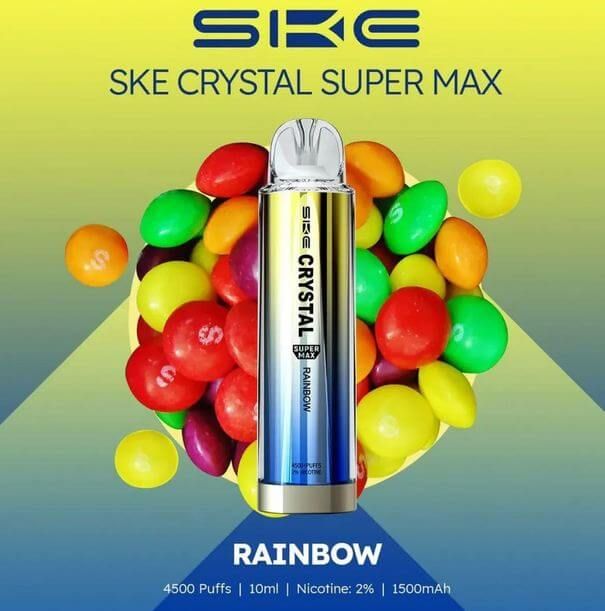 Crystal Supermax 4500 Disposable Bar Puffs BY SKE -Nic 20MG 2ML 1500 MAH
