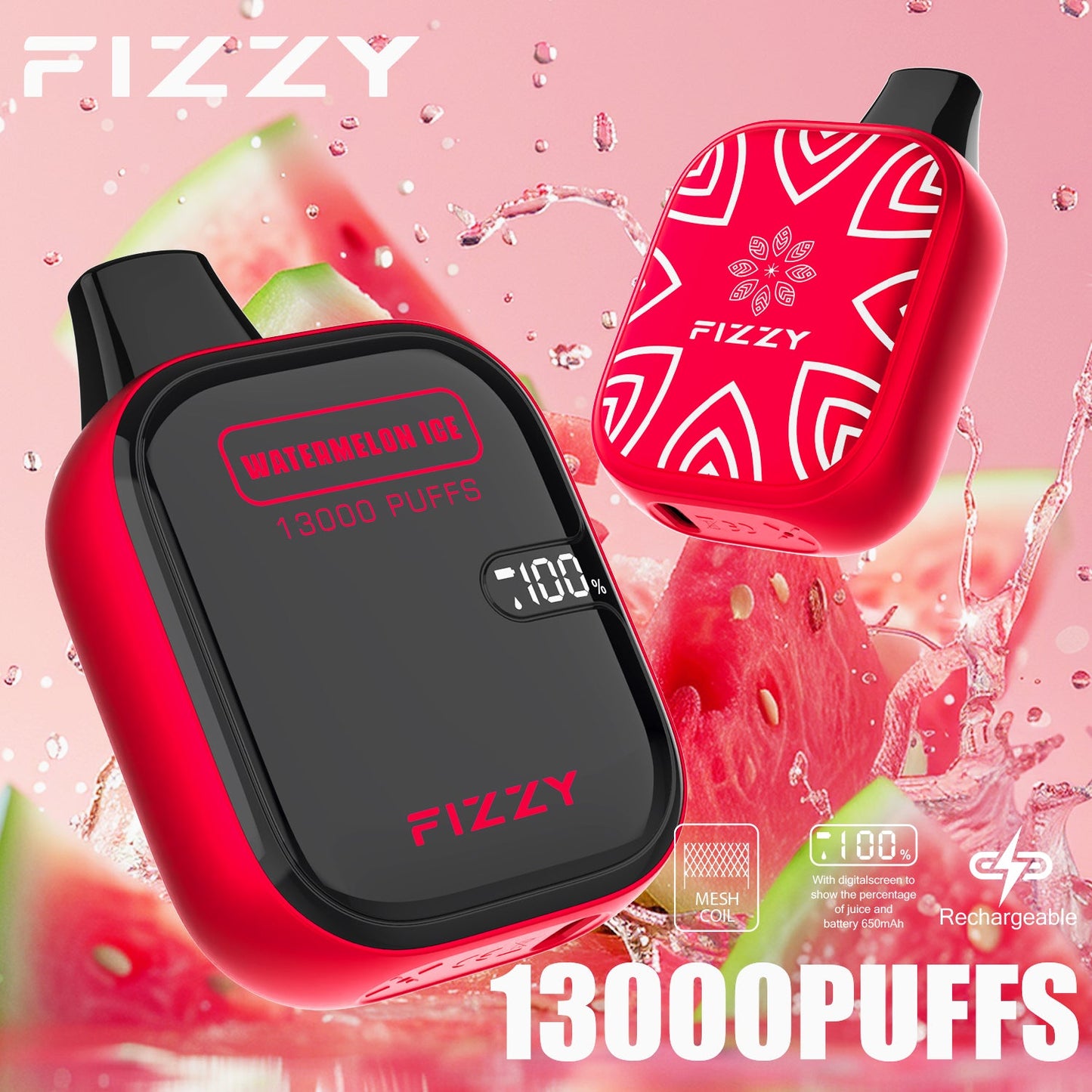 FIZZY BOOM 13000 Puffs Disposable Vape Wholesale-650mAh Battery,21ml E-liquid,Multiple Nicotine 12 Flavors