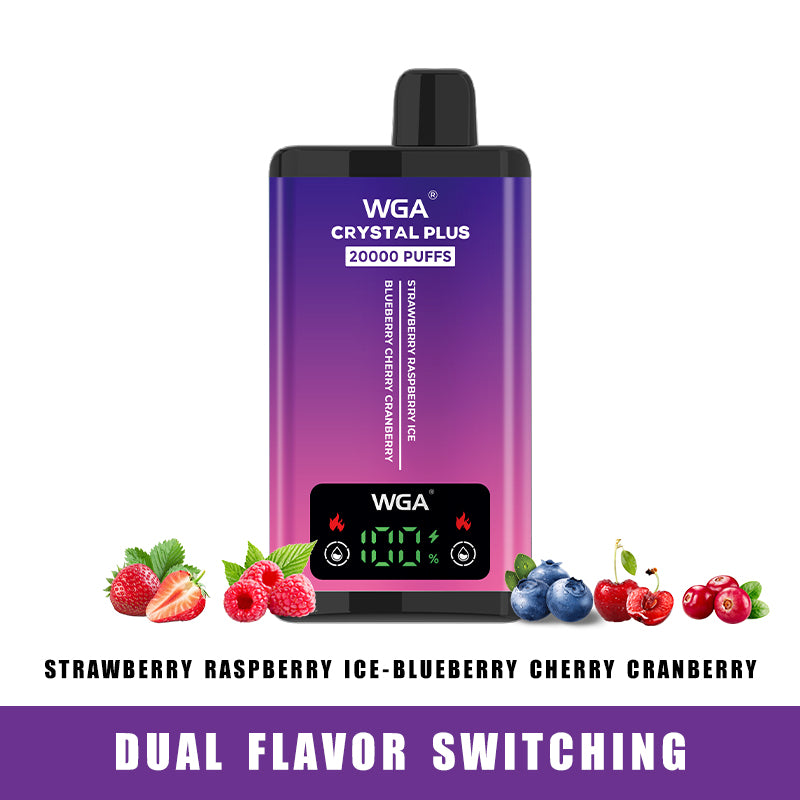 WGA vape STRAWBERRY RASPBERRY ICE/BLUEBERRY CHERRY CRANBERRY Pro Max Extra 20000 Puffs Disposable Vape