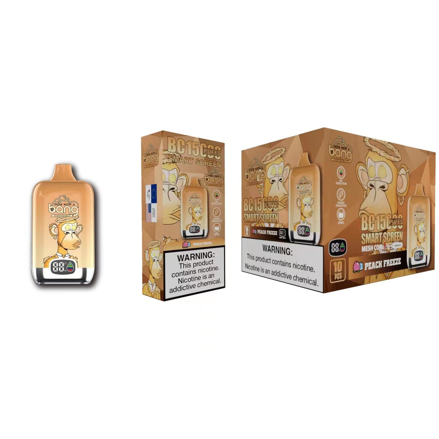 Bang disposable BC 15000 puff Disposable Vape Wholesale Vape Pen E Cigarette Prefilled 25ml 650mAh 12 Flavors