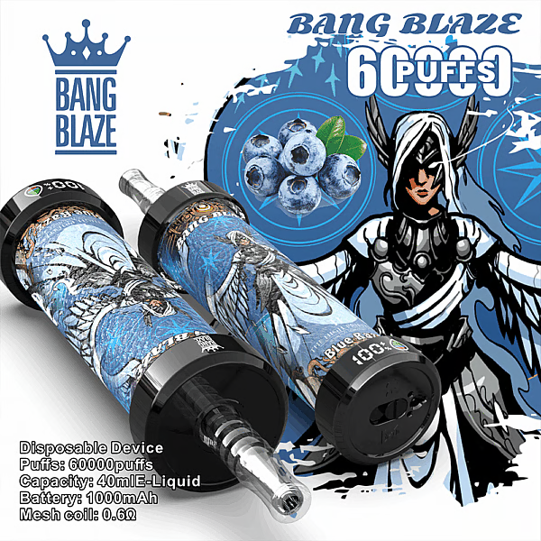 BANG BLAZE 60000 Puffs Disposable Vape Wholesale-1000mAh Battery,40ml E-liquid,Multiple Nicotine 10 Flavors