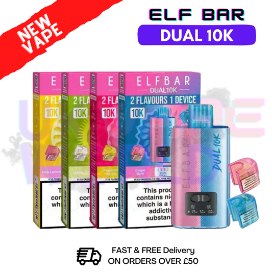 Elf Bar 10K Puff 10 000 Prefilled Pod Kit 2% Nicotine 850mAh battery 20 Flavors