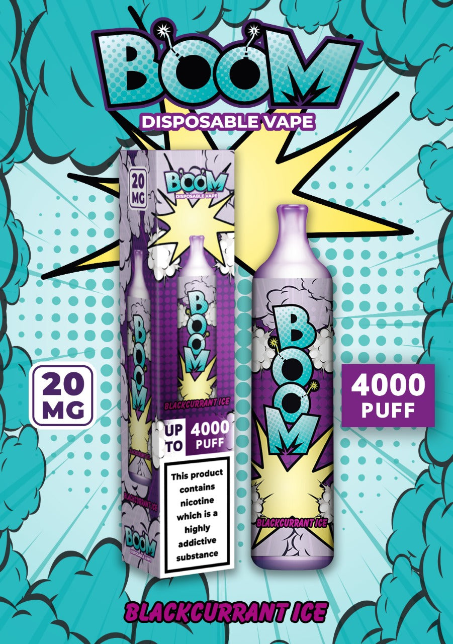 Boom Disposable Vape2 ml 20 mg Up to 4000 Puffs Non rechargeable