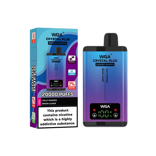 WGA Crystal PLUS SMART double flavor 20000 puff Disposable Vape Wholesale-650mAh Battery, 25ml E-liquid, Multiple Nicotine 15 Flavors