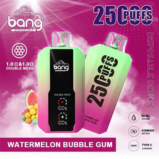 Bang 25000 Puffs Vape 25K Disposable Vape Pen E Cigarette Prefilled 30ml 650mAh Disposable Vape 12 Flavors
