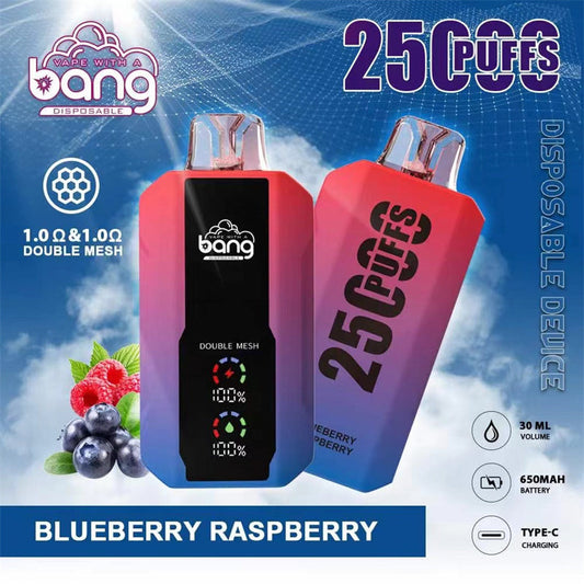 Bang 25000 Puffs Vape 25K Disposable Vape Pen E Cigarette Prefilled 30ml 650mAh Disposable Vape 12 Flavors