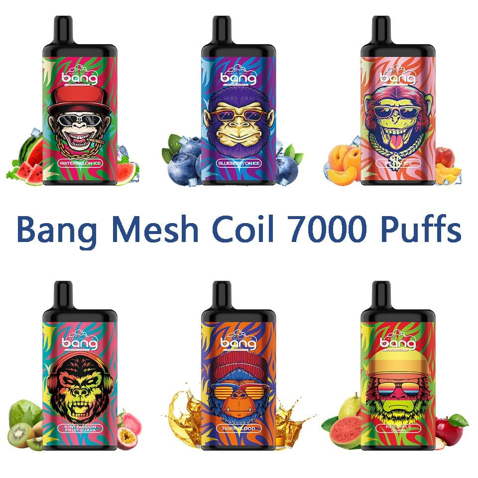 UZY Bang King 6000 puffs 0% 2% 3% 5% Nicotine Rechargeable Disposable Pod-850mAh Battery, 40ml E-liquid, Multiple Nicotine 12 Flavors