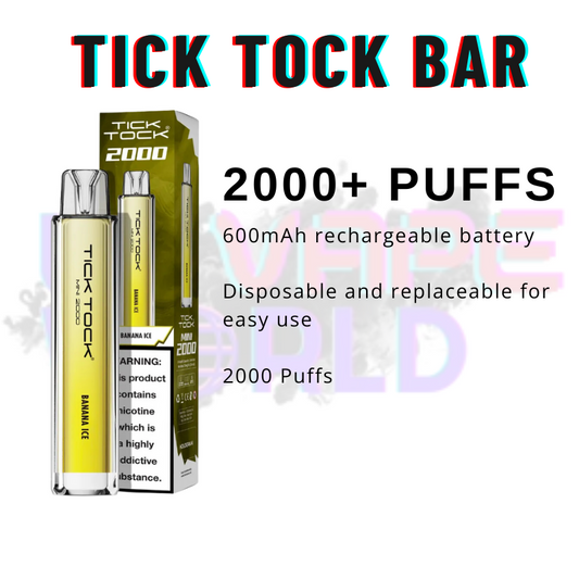 Strawberry Kiwi Tick Tock Mini 2000 Puff Kit