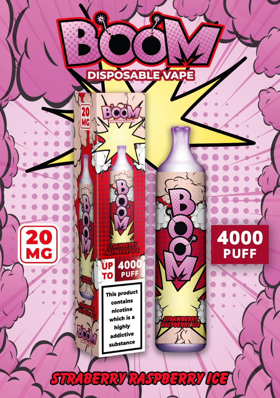 Boom Disposable Vape2 ml 20 mg Up to 4000 Puffs Non rechargeable