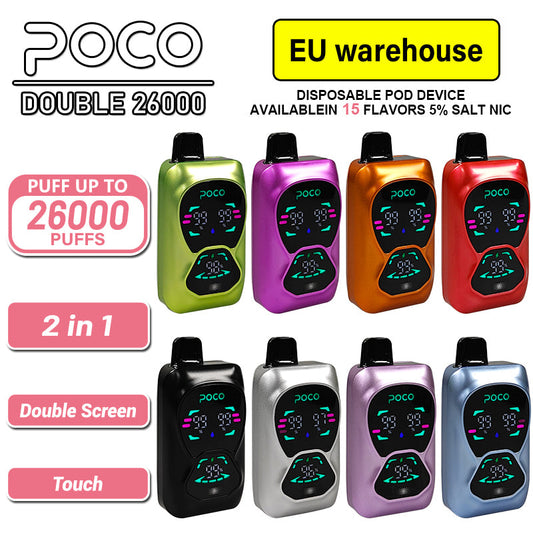 EU Warehouse POCO DOUBLE 26000 Puffs Disposable Vape Wholesale