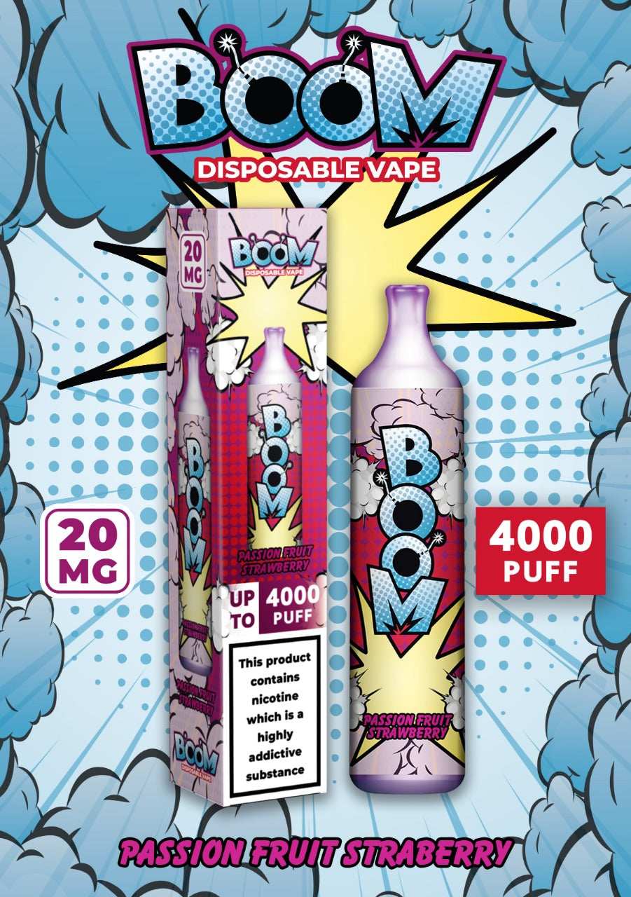 Boom Disposable Vape2 ml 20 mg Up to 4000 Puffs Non rechargeable