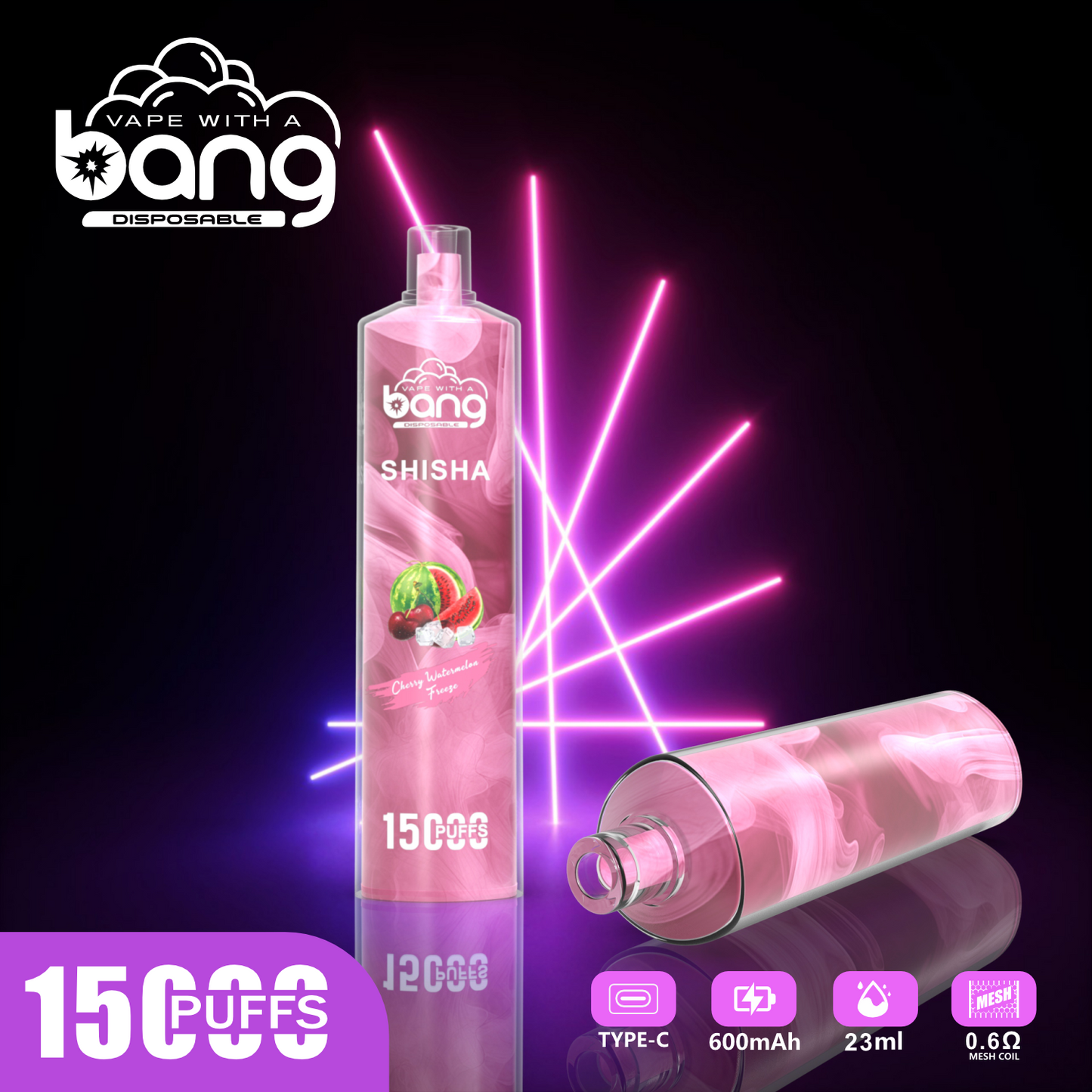 Bang King 15000 Puffs Vape 15K Disposable Vape Pen E Cigarette Prefilled 30ml 850mAh