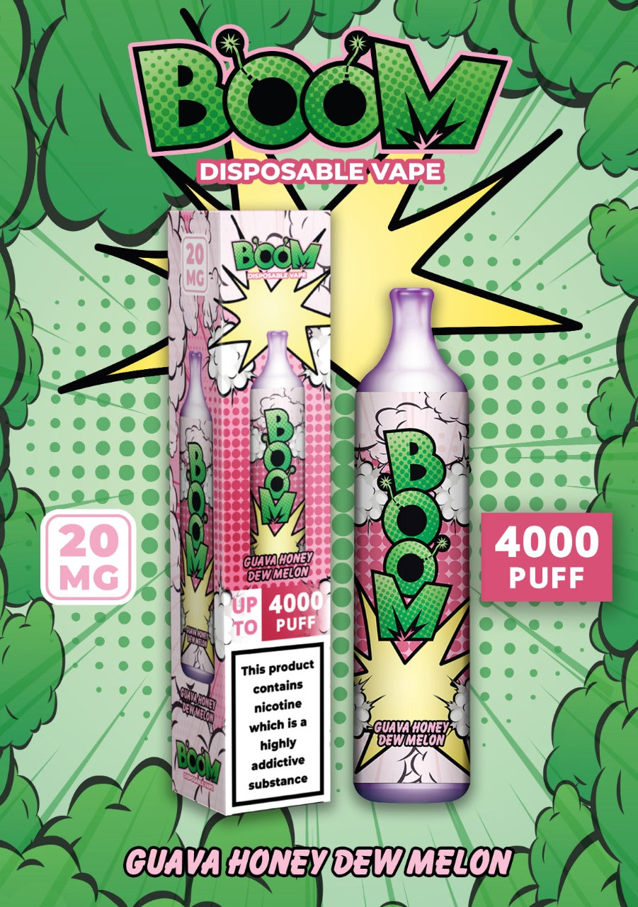 Boom Disposable Vape2 ml 20 mg Up to 4000 Puffs Non rechargeable