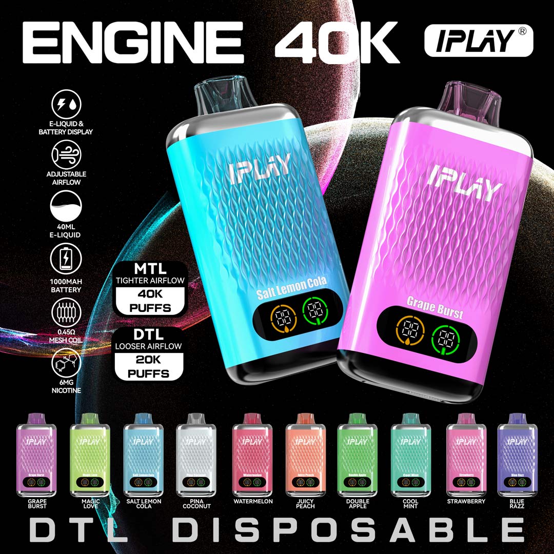 40000 puffs disposable vape wholesale IPLAY ENGINE 40000 Puffs Disposable Vape Wholesale – Naturevape Wholesale