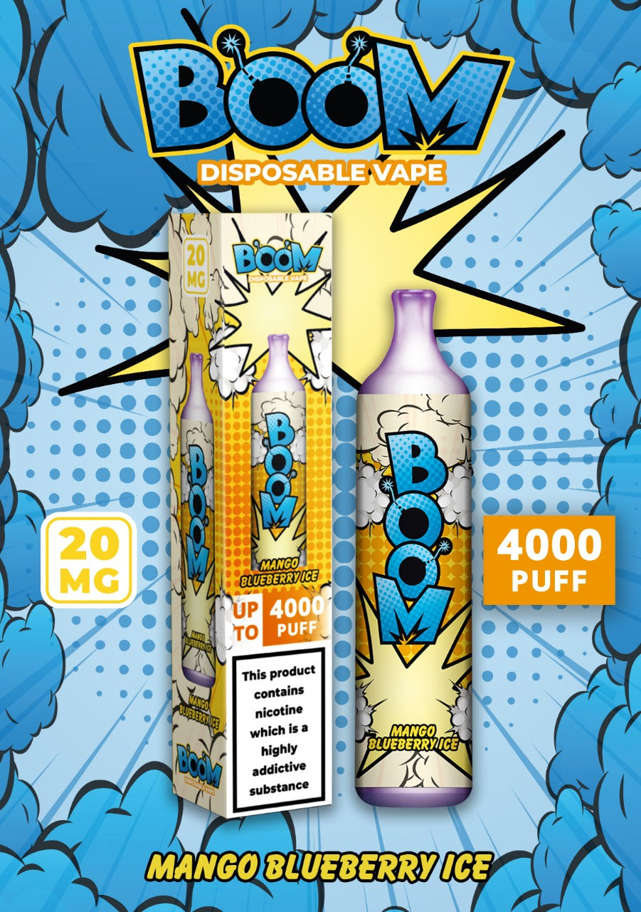 Boom Disposable Vape2 ml 20 mg Up to 4000 Puffs Non rechargeable