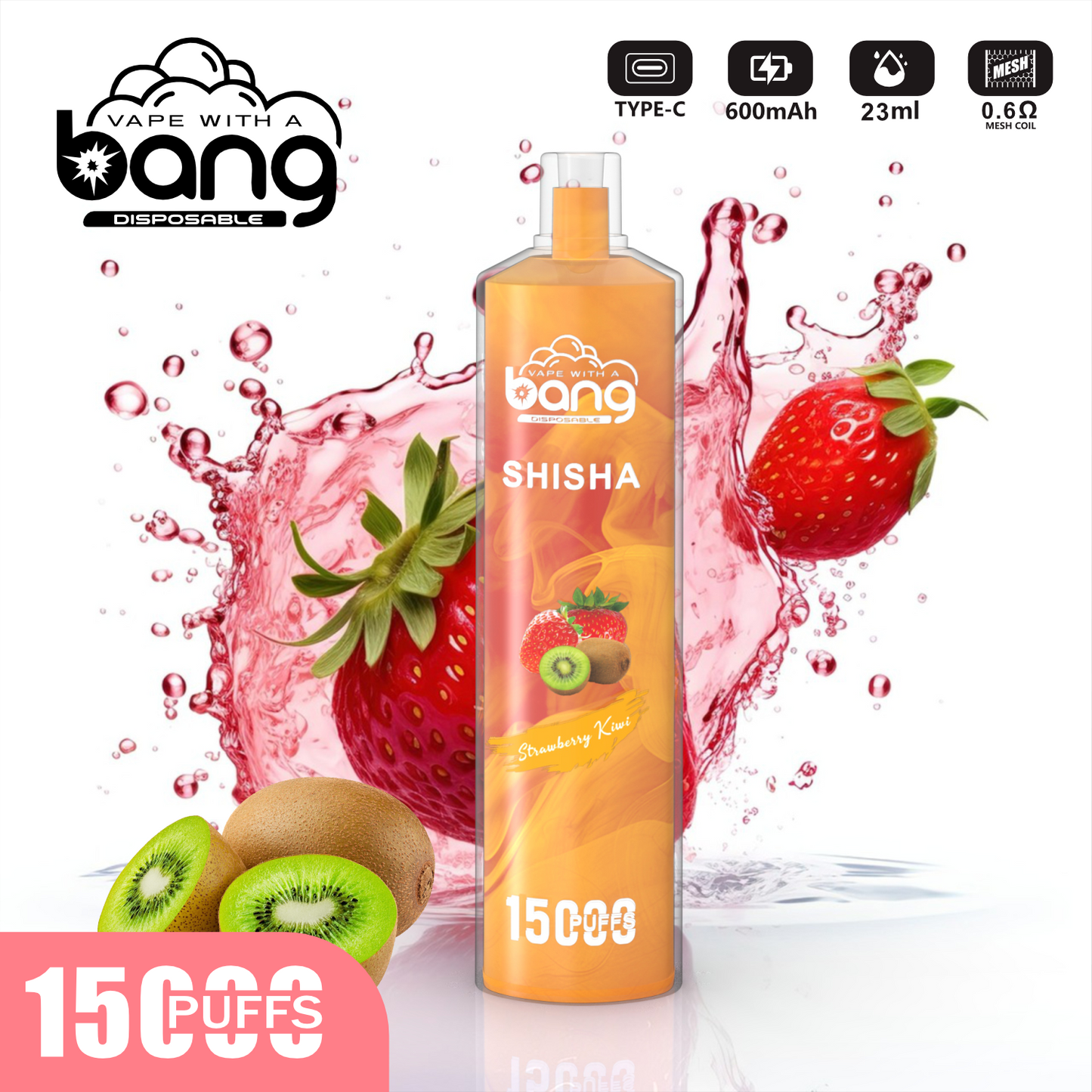 Bang King 15000 Puffs Vape 15K Disposable Vape Pen E Cigarette Prefilled 30ml 850mAh