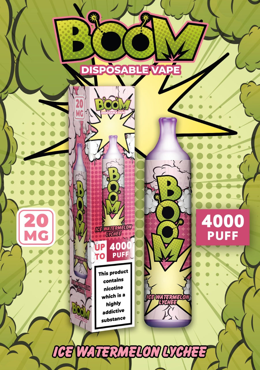 Boom Disposable Vape2 ml 20 mg Up to 4000 Puffs Non rechargeable