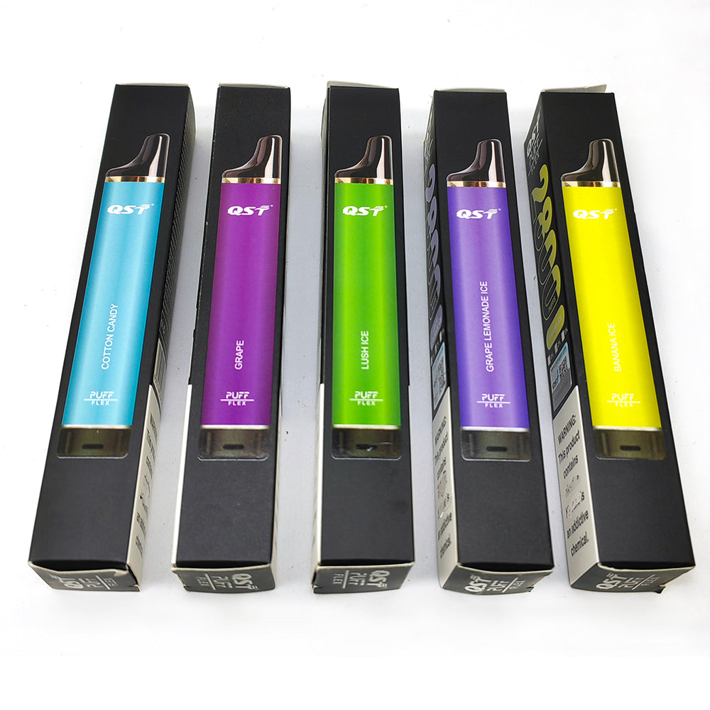 QST Puff Flex 2800 Puffs Vape Disposable Wholesale Electronic Cigarettes 0% 2% 3% 5% 8 ml Pod 850mah Battery Pen Minimum Order 100pcs