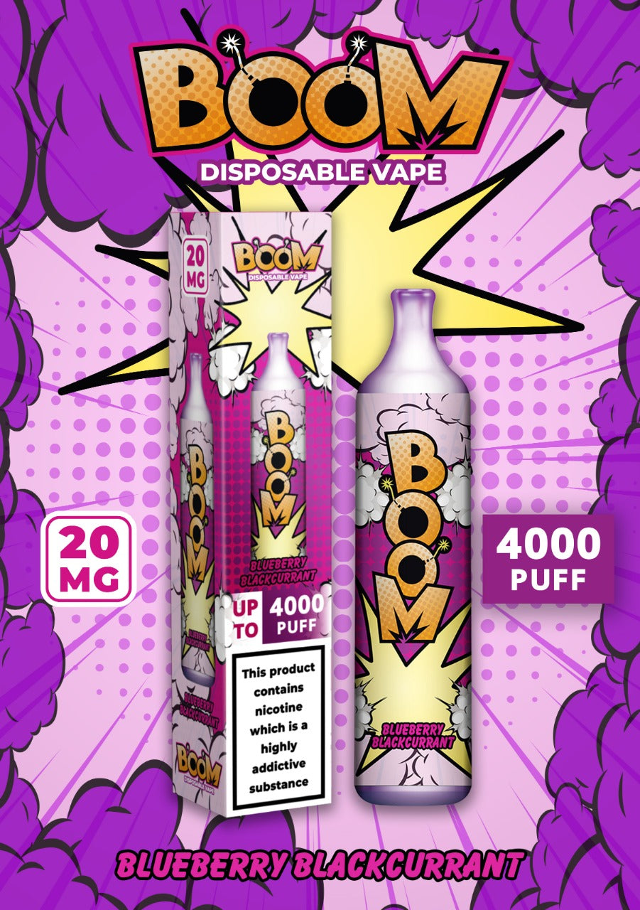 Boom Disposable Vape2 ml 20 mg Up to 4000 Puffs Non rechargeable