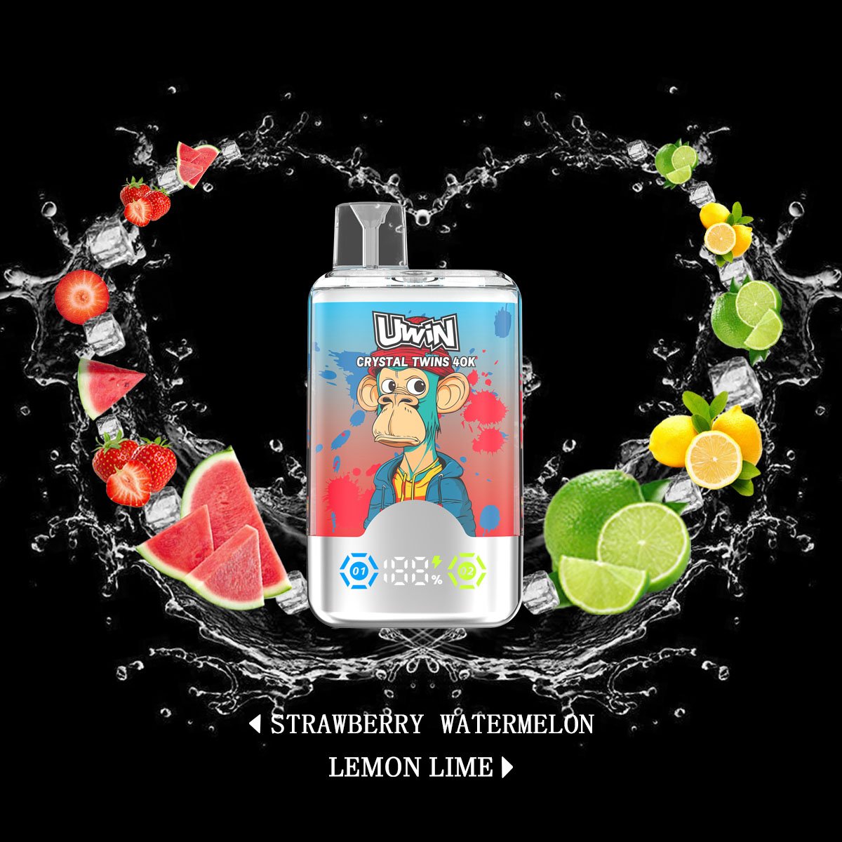 Uwin Crystal Twins 40000 Puffs Dual Flavors Disposable Vape –Ultimate Vaping Experience