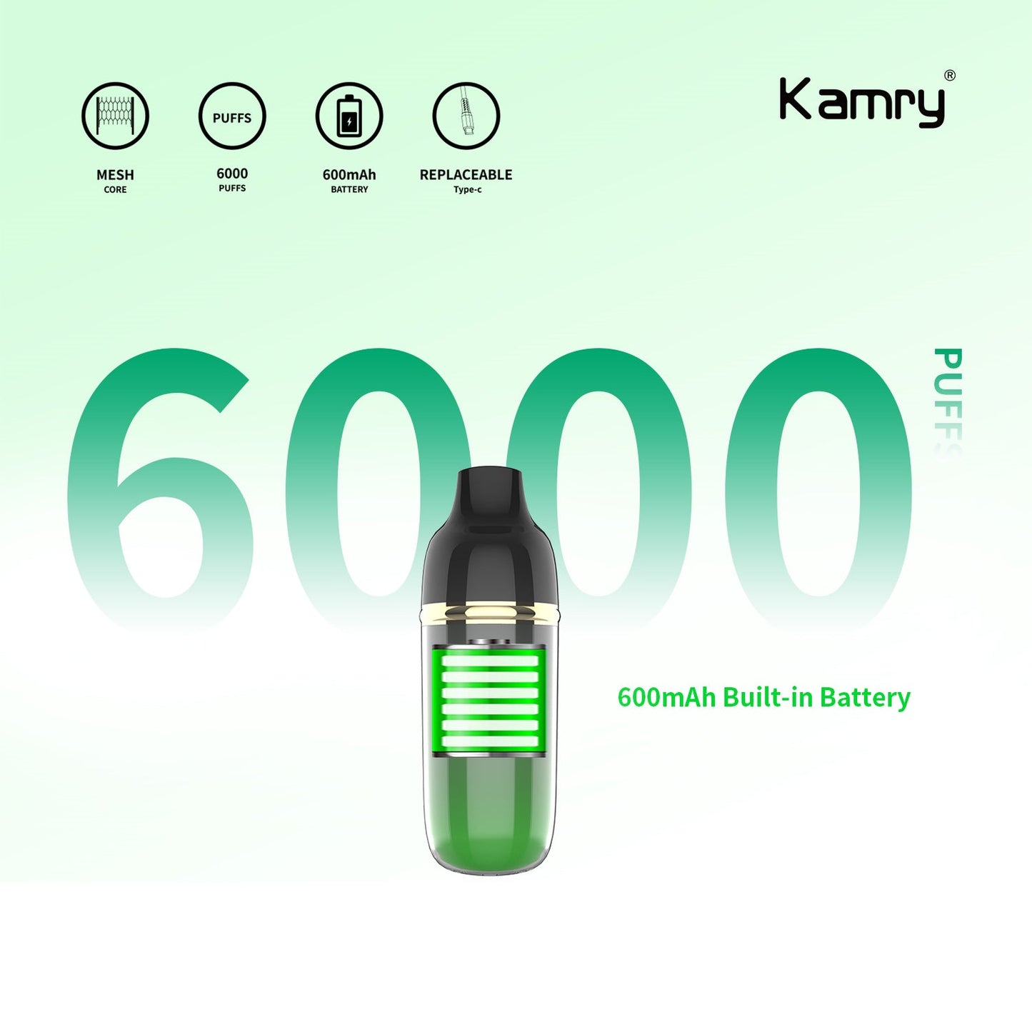 Kamry Akula 6000 Puffs Disposable Vape Wholesale