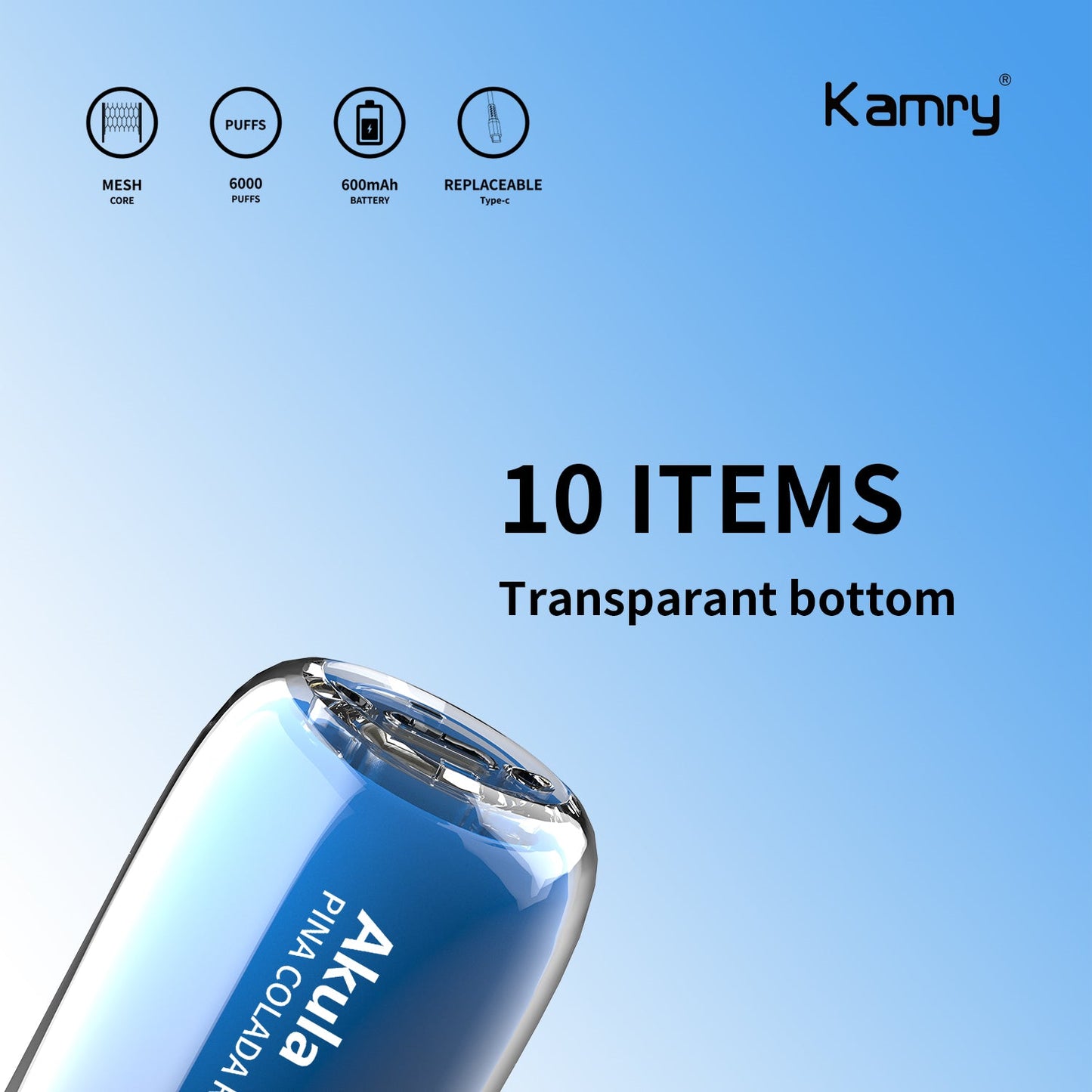 Kamry Akula 6000 Puffs Disposable Vape Wholesale