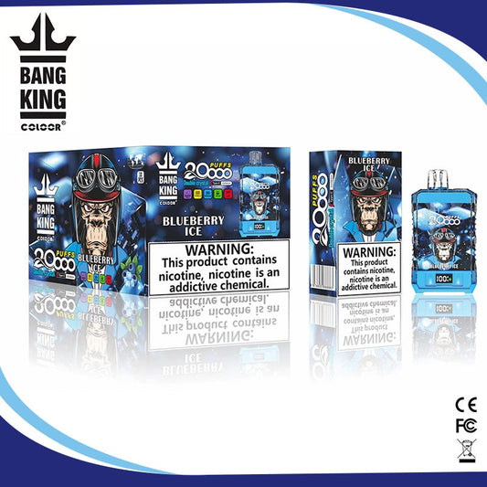 2024 Hot Sale Bang King 20000 Puffs Crystal E Cigarettes Disposable Vape Pen Bang E-cigs-850mAh Battery, 36ml E-liquid, Multiple Nicotine 12 Flavors