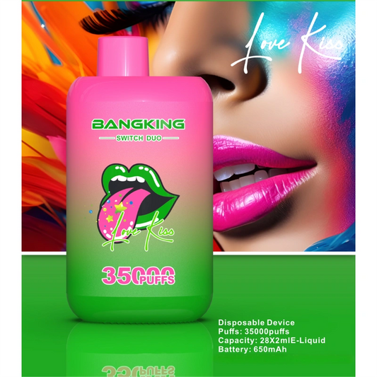 BANGKING 35000 PUFFS SWITCH DUO Bulk Sale Good Price Vape-650mAh Battery, 28ml E-liquid, Multiple Nicotine 12 Flavors