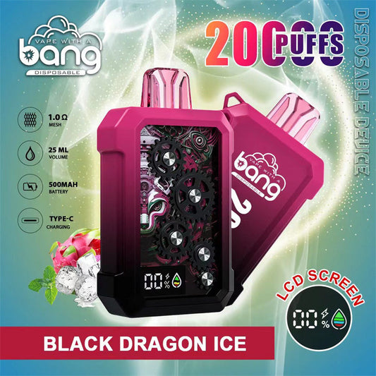 Bang King Double Crystal 20000 Puffs Vape (0% to 5% Nicotine) 20K Disposable Vape Pen E Cigarette Prefilled 25ml 650mAh 12 Flavors