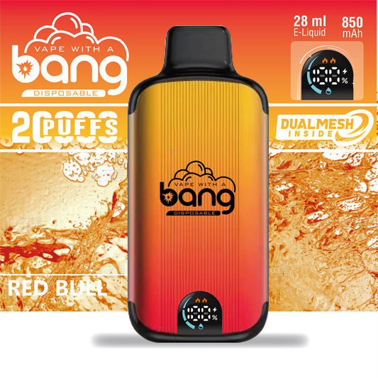 Bang 20000 Puffs Vape 20K Disposable Vape Pen E Cigarette Prefilled025ml 650mAh Disposable Vape 12 Flavors