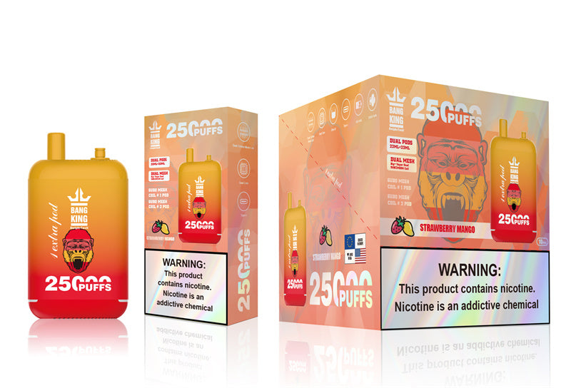 Bang 25000 Puffs Dual Mesh Coil Pod Rechargeable E Cigarette Disposable Vapes Bang King 25k Puff