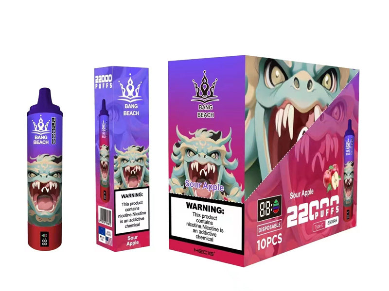 Wholesale Disposable Vape Pen Bang Beach 22000 Puffs with Smart Screen and 36ml Liquid