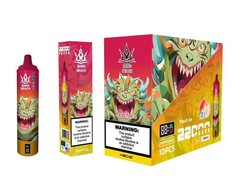 Wholesale Disposable Vape Pen Bang Beach 22000 Puffs with Smart Screen and 36ml Liquid